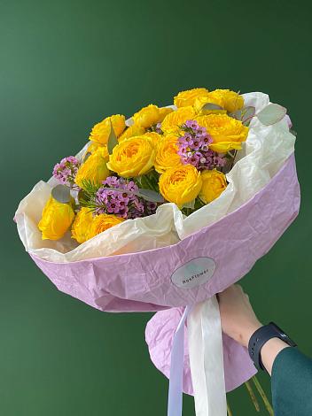 Букет Кустовые желтые розы в Мигулинской
